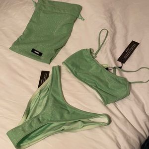Triangl bikini - lime green